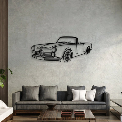 Touring Spider 1960 Angle Classic Silhouette Metal Wall Art - Automotive Garage Decor