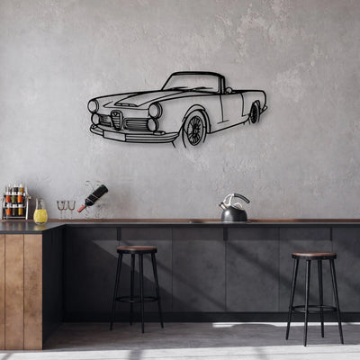 Touring Spider 1960 Angle Classic Silhouette Metal Wall Art - Automotive Garage Decor