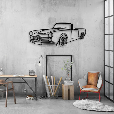 Touring Spider 1960 Angle Classic Silhouette Metal Wall Art - Automotive Garage Decor
