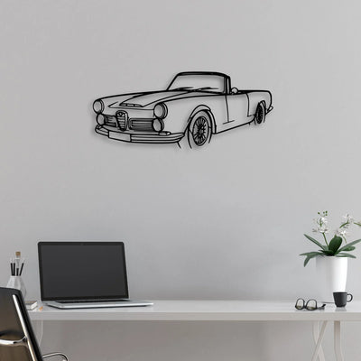 Touring Spider 1960 Angle Classic Silhouette Metal Wall Art - Automotive Garage Decor
