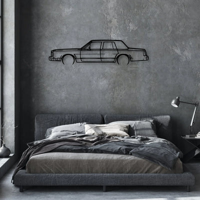 Town Car 1988 Classic Silhouette Metal Wall Art - Automotive Garage Decor