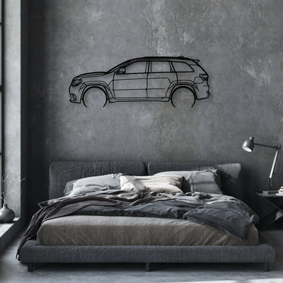 Trackhawk 2018 Classic Silhouette Metal Wall Art - Automotive Garage Decor