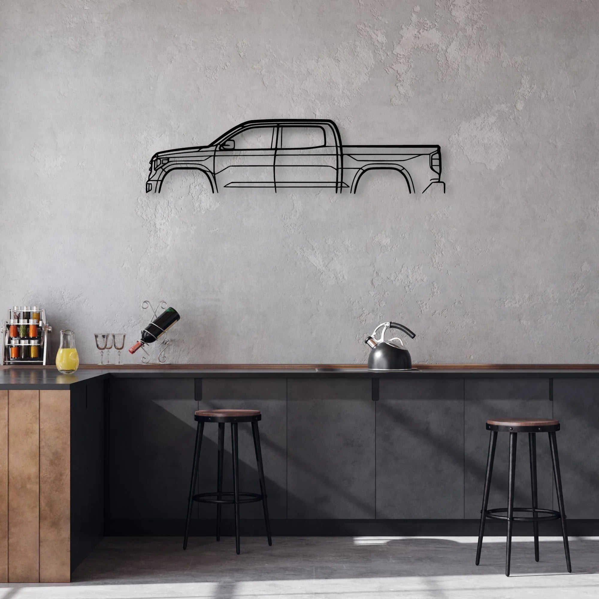 Tundra 1794 Edition 2016 Classic Silhouette Metal Wall Art - Automotive Garage Decor
