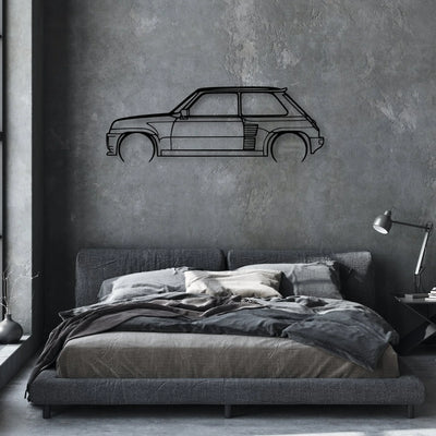 Turbo 2 1983 Classic Silhouette Metal Wall Art - Automotive Garage Decor