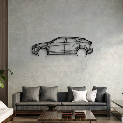 Urus 2 Classic Silhouette Metal Wall Art - Automotive Garage Decor