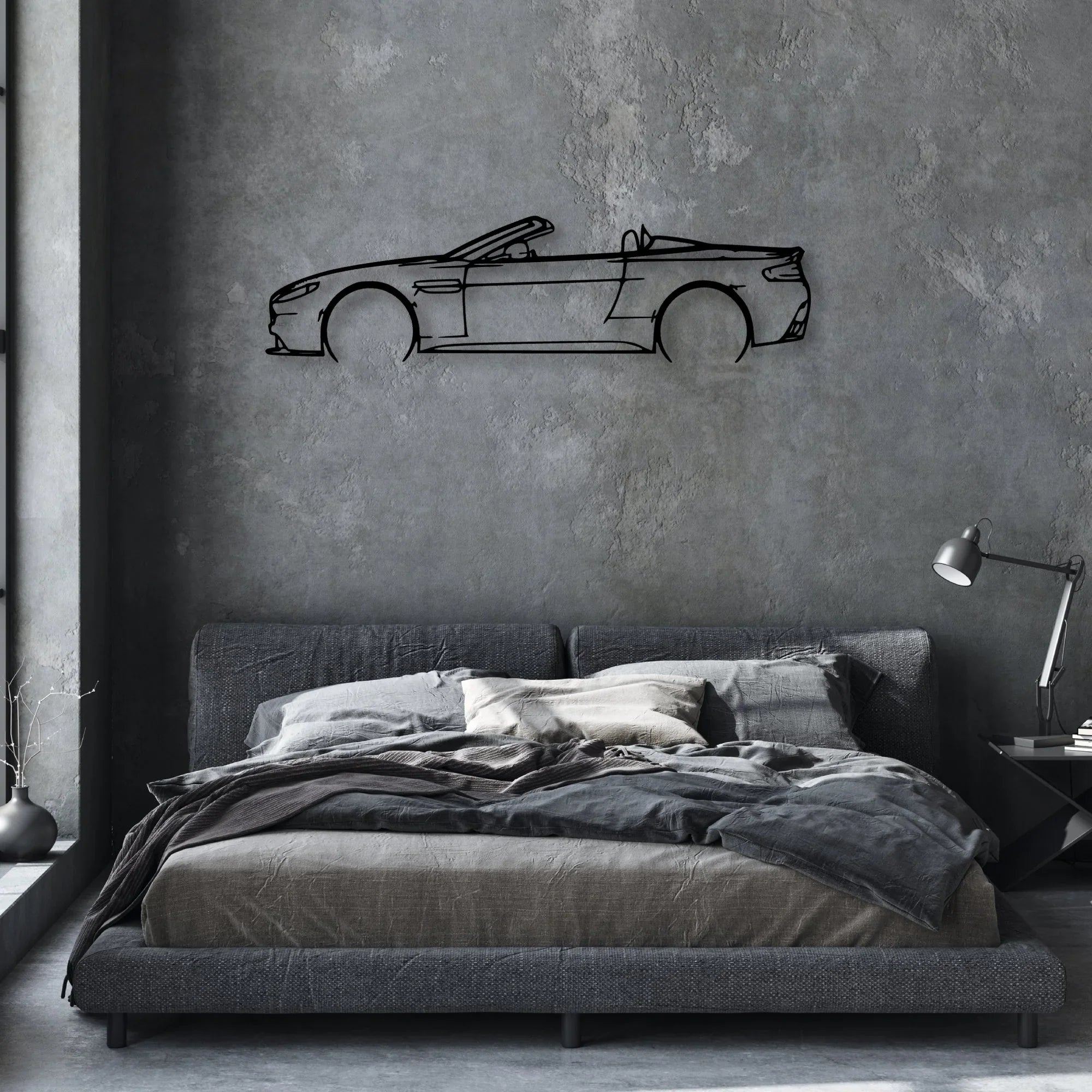 Vantage Volante GT 2016 Classic Silhouette Metal Wall Art - Automotive Garage Decor