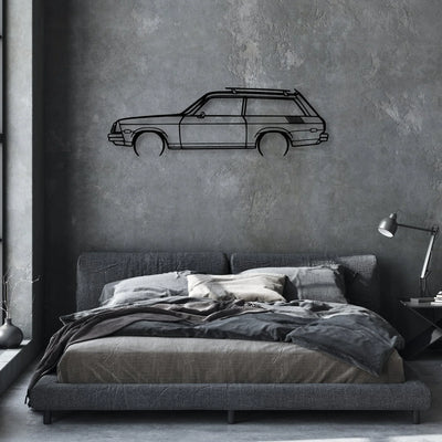 Vega Estate Wagon 1976 Classic Silhouette Metal Wall Art - Automotive Garage Decor