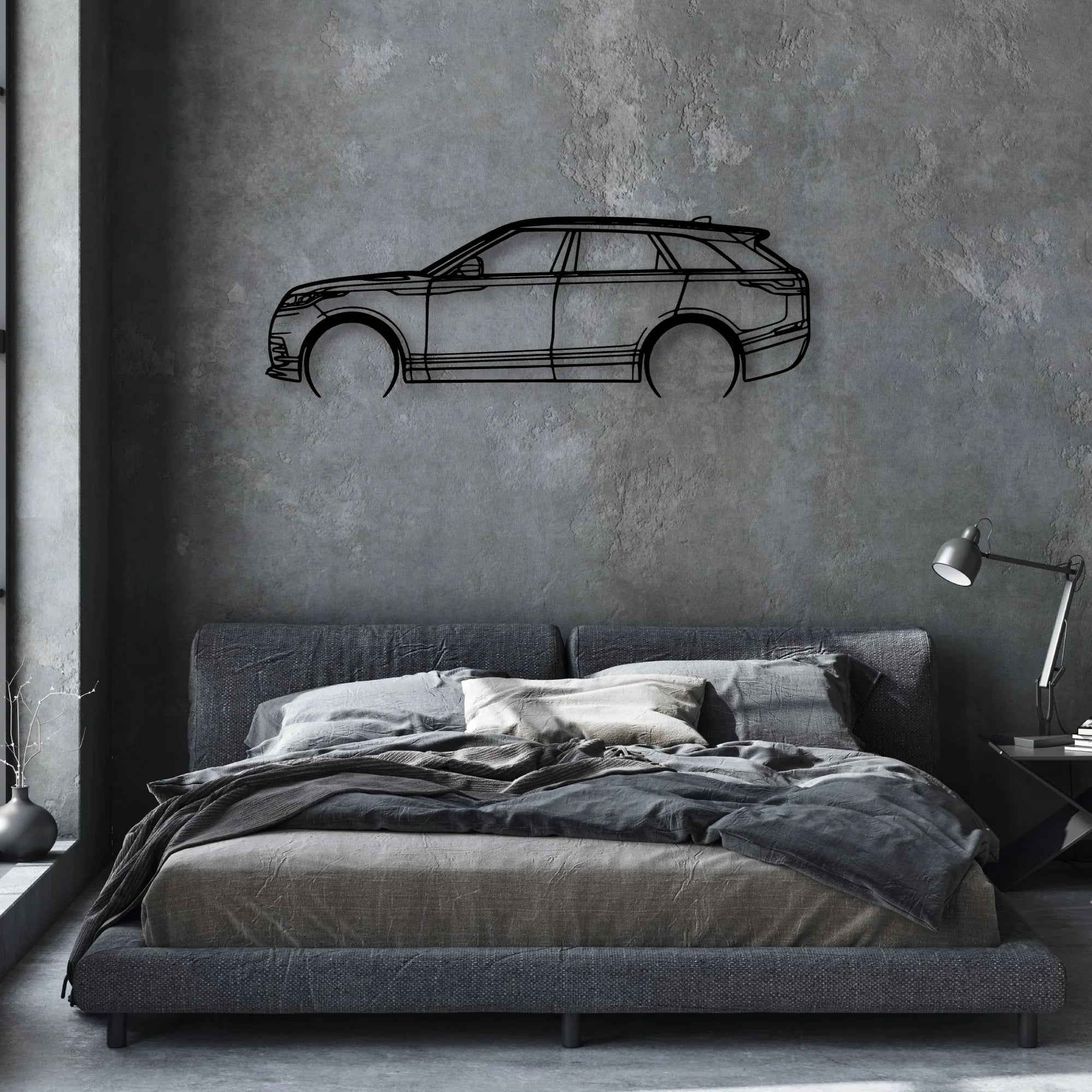 Velar 2020 Classic Silhouette Metal Wall Art - Automotive Garage Decor