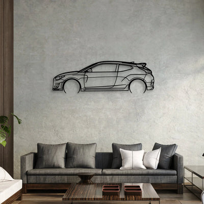Veloster N 2 Classic Silhouette Metal Wall Art - Automotive Garage Decor
