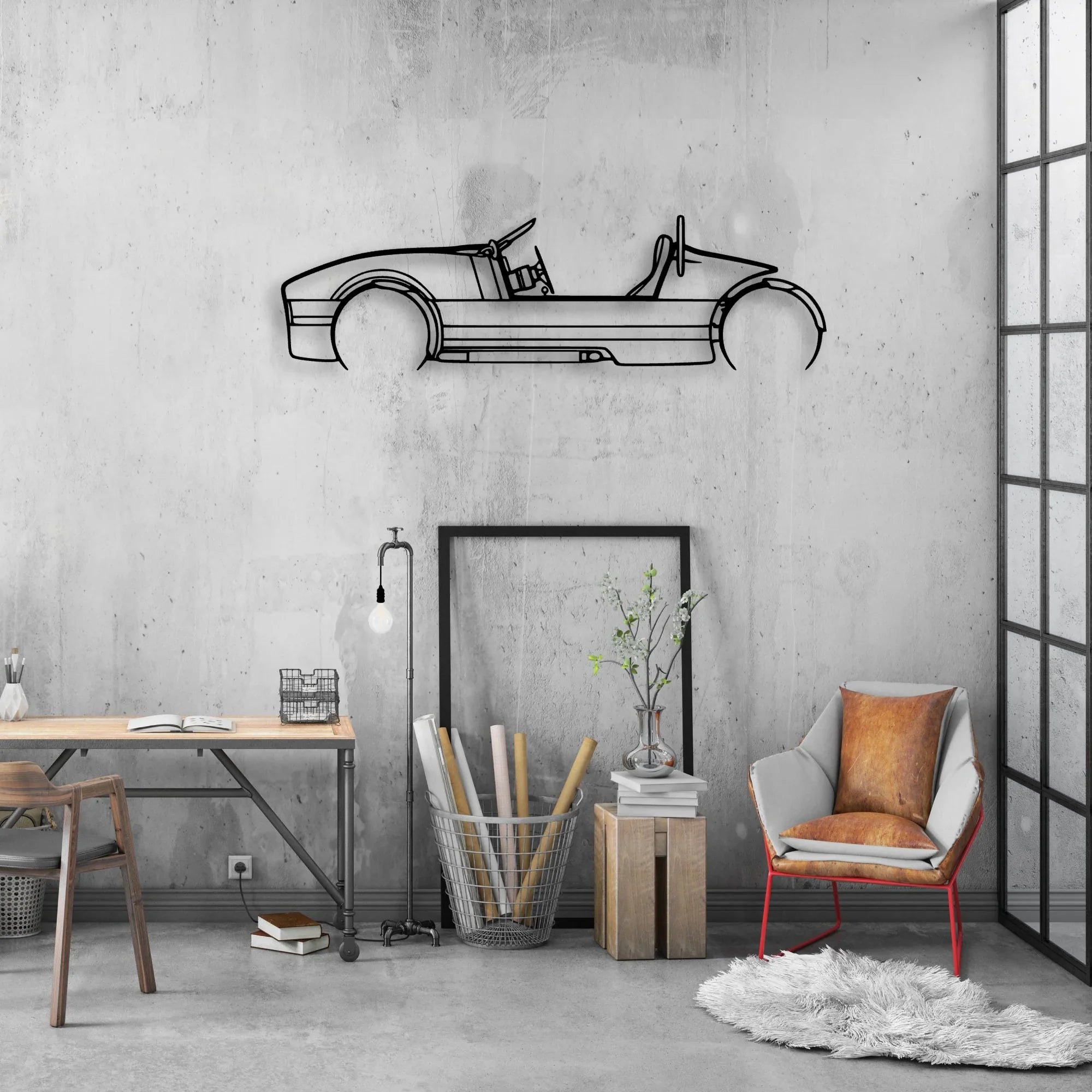 Venice 2022 Classic Silhouette Metal Wall Art - Automotive Garage Decor