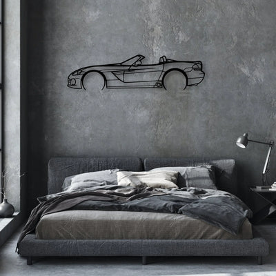 Viper 2003 SRT-10 Cabrio Classic Silhouette Metal Wall Art - Automotive Garage Decor