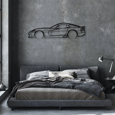 Viper Gen 5 Classic Silhouette Metal Wall Art - Automotive Garage Decor