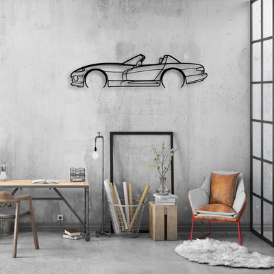 Viper RT 1999 Classic Silhouette Metal Wall Art - Automotive Garage Decor