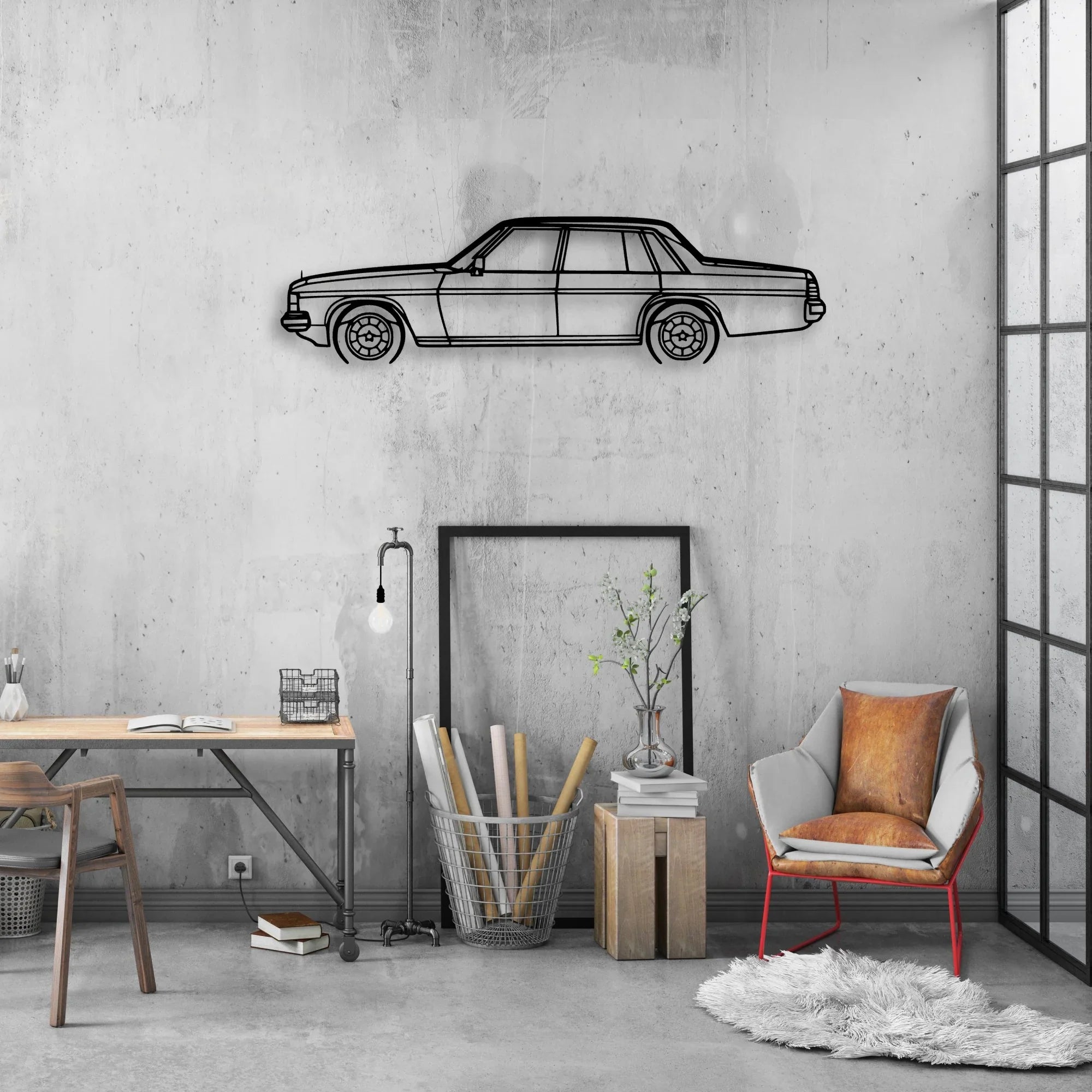 WB Caprice 1981 Classic Silhouette Metal Wall Art - Automotive Garage Decor