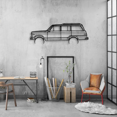 Wagoneer 1986 Classic Silhouette Metal Wall Art - Automotive Garage Decor