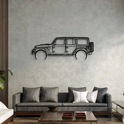 Wrangler 392 XR Classic Silhouette Metal Wall Art - Automotive Garage Decor