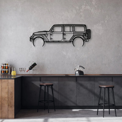 Wrangler 392 XR Classic Silhouette Metal Wall Art - Automotive Garage Decor