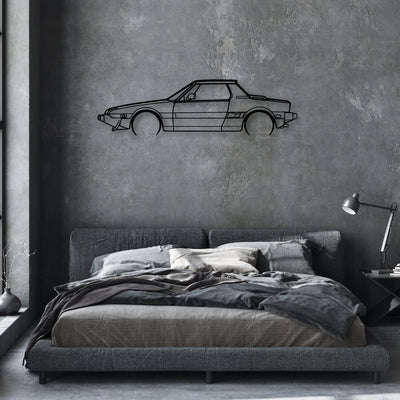 X1-9 Bertone 1987 Classic Silhouette Metal Wall Art - Automotive Garage Decor