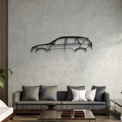 X5 2018 Classic Silhouette Metal Wall Art - Automotive Garage Decor