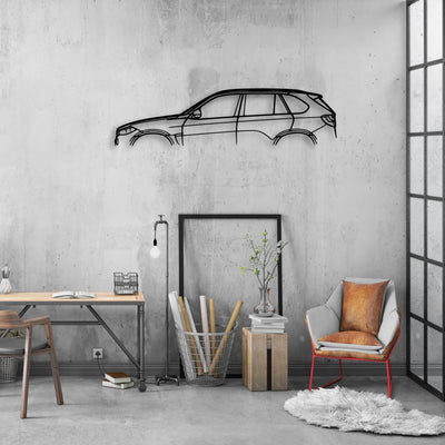 X5 2018 Classic Silhouette Metal Wall Art - Automotive Garage Decor