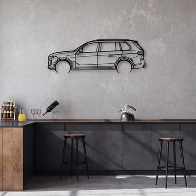 X7 2023 Classic Silhouette Metal Wall Art - Automotive Garage Decor