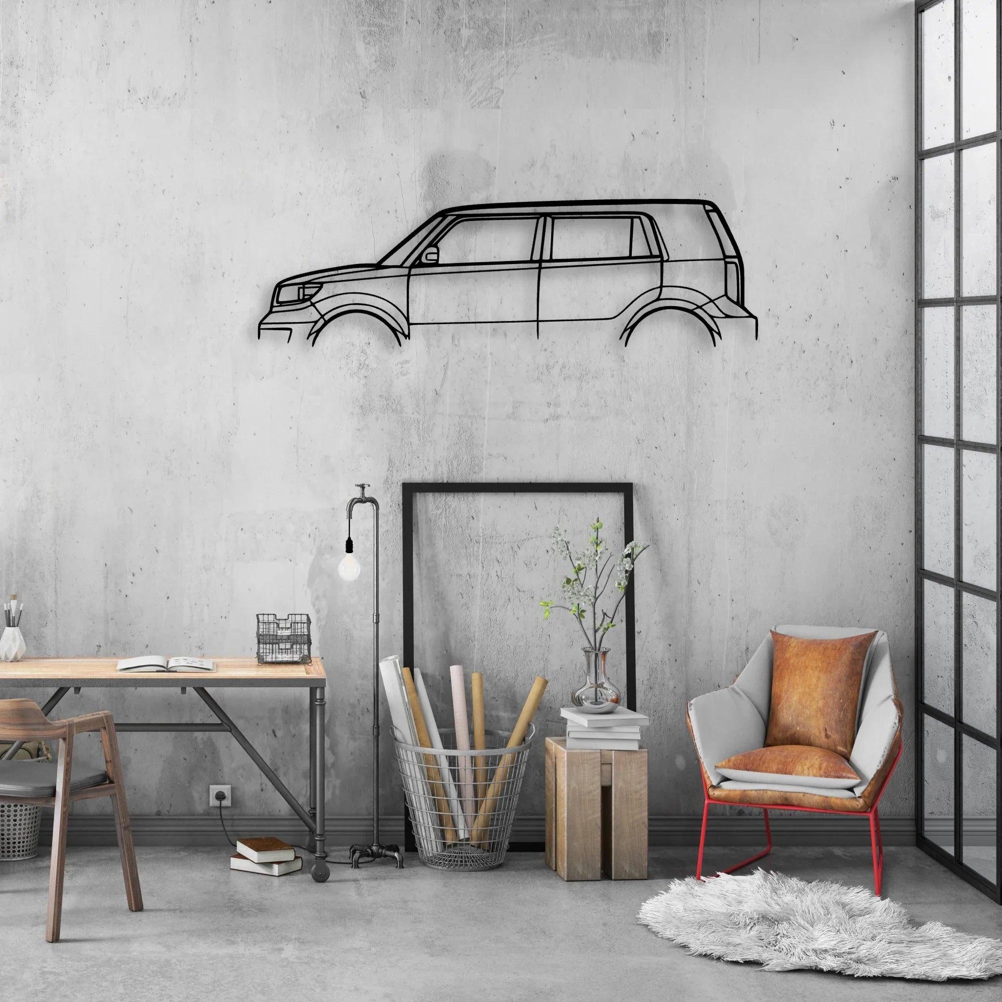 XB 2008 Classic Silhouette Metal Wall Art - Automotive Garage Decor