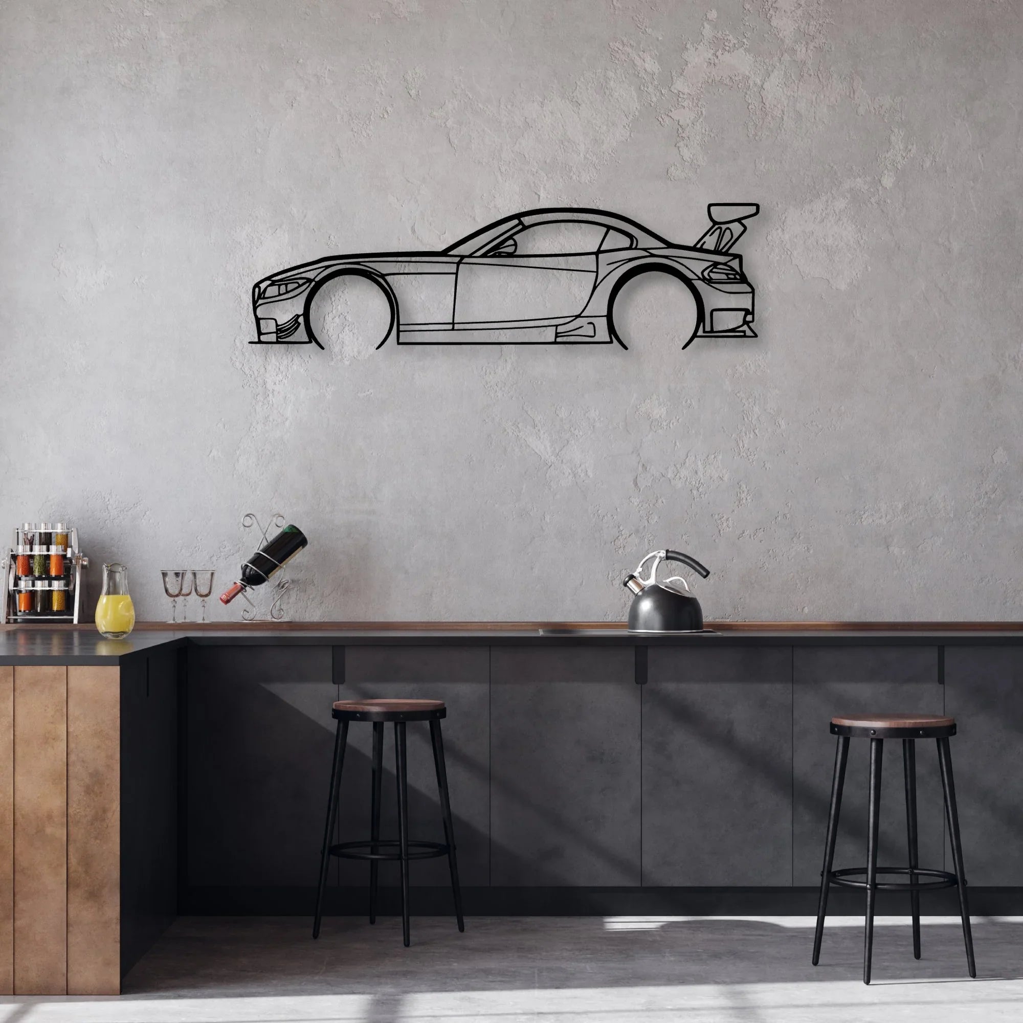 Z4 E89 GT3 Classic Silhouette Metal Wall Art - Automotive Garage Decor