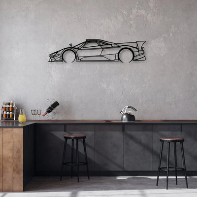 Zonda R Evo Classic Silhouette Metal Wall Art - Automotive Garage Decor