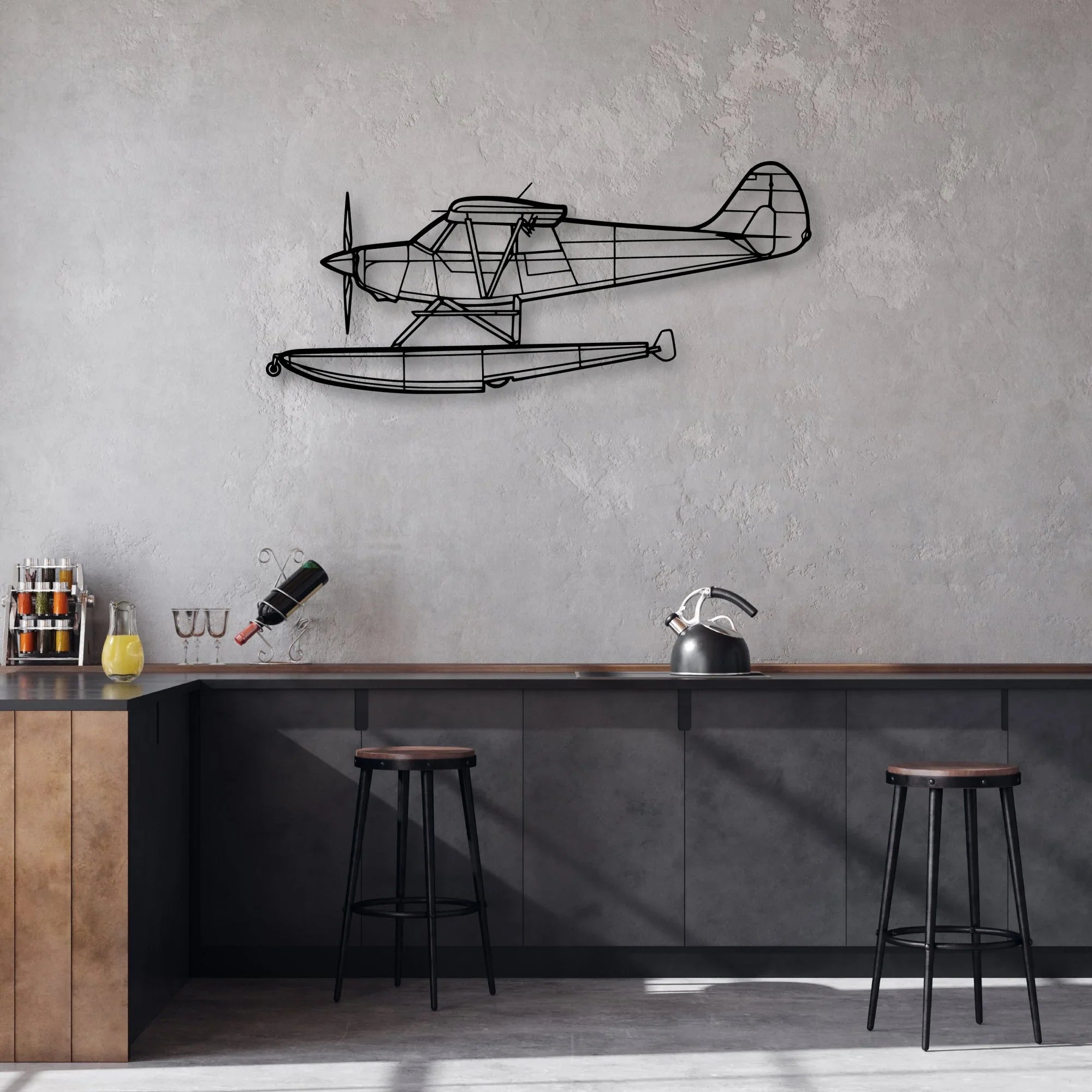 A-1B 1999 Classic Aircraft Silhouette Metal Wall Art - Aviation Hangar Decor