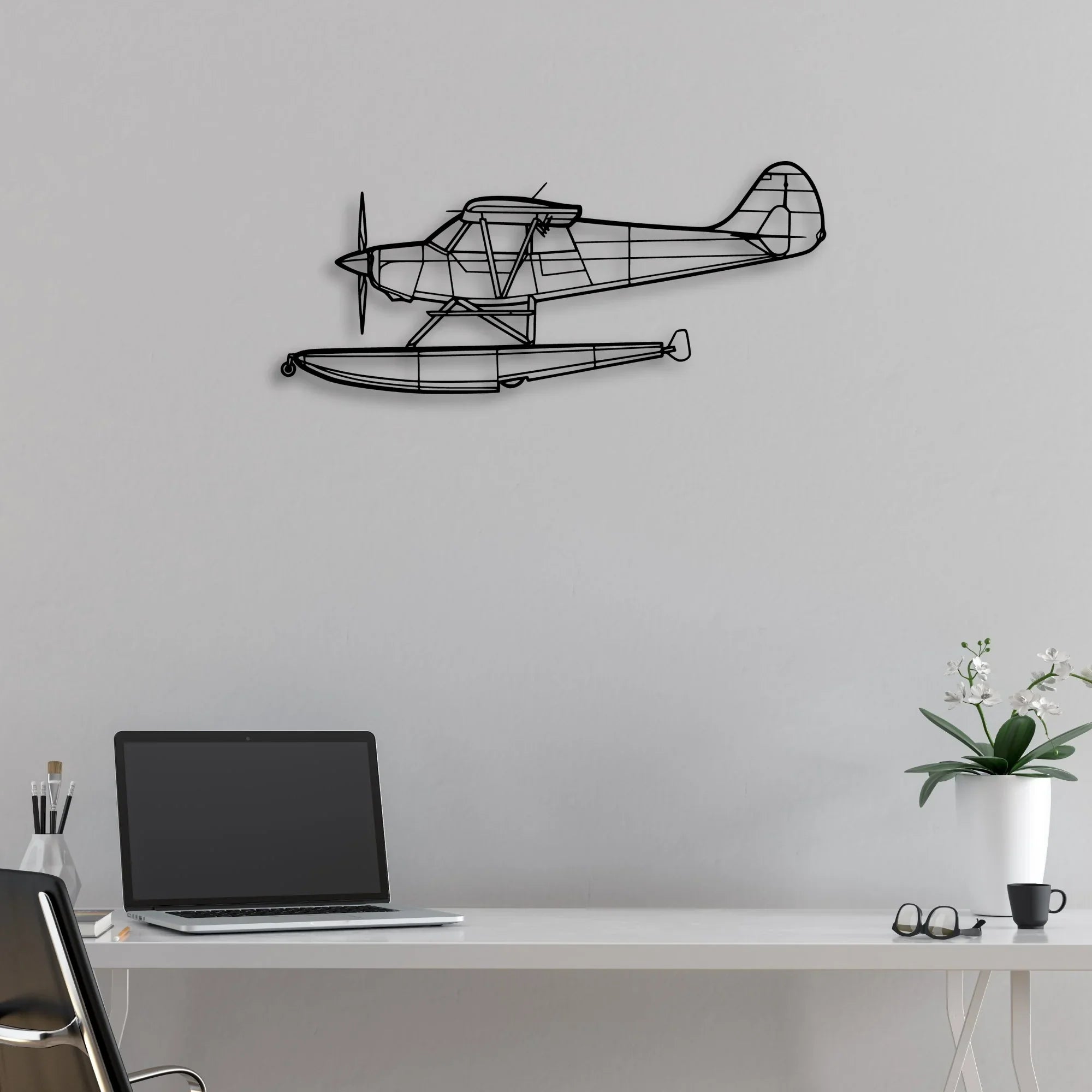 A-1B 1999 Classic Aircraft Silhouette Metal Wall Art - Aviation Hangar Decor