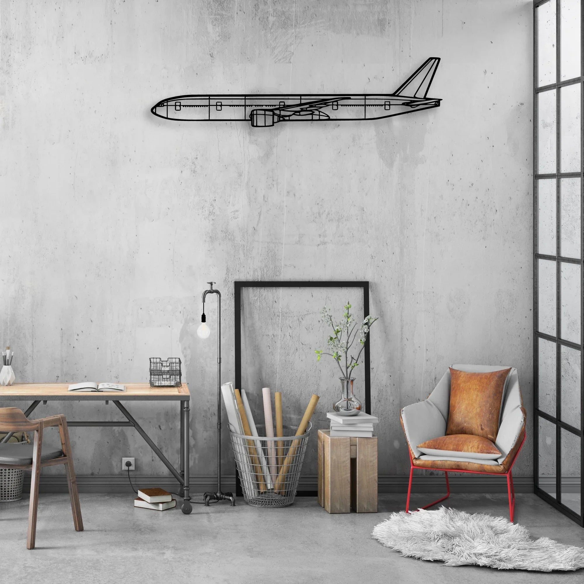 A-6 Intruder 2 Classic Aircraft Silhouette Metal Wall Art - Aviation Hangar Decor