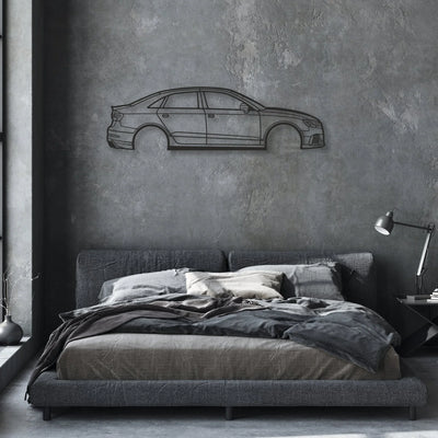 a-rs3 Classic Silhouette Metal Wall Art - Automotive Garage Decor