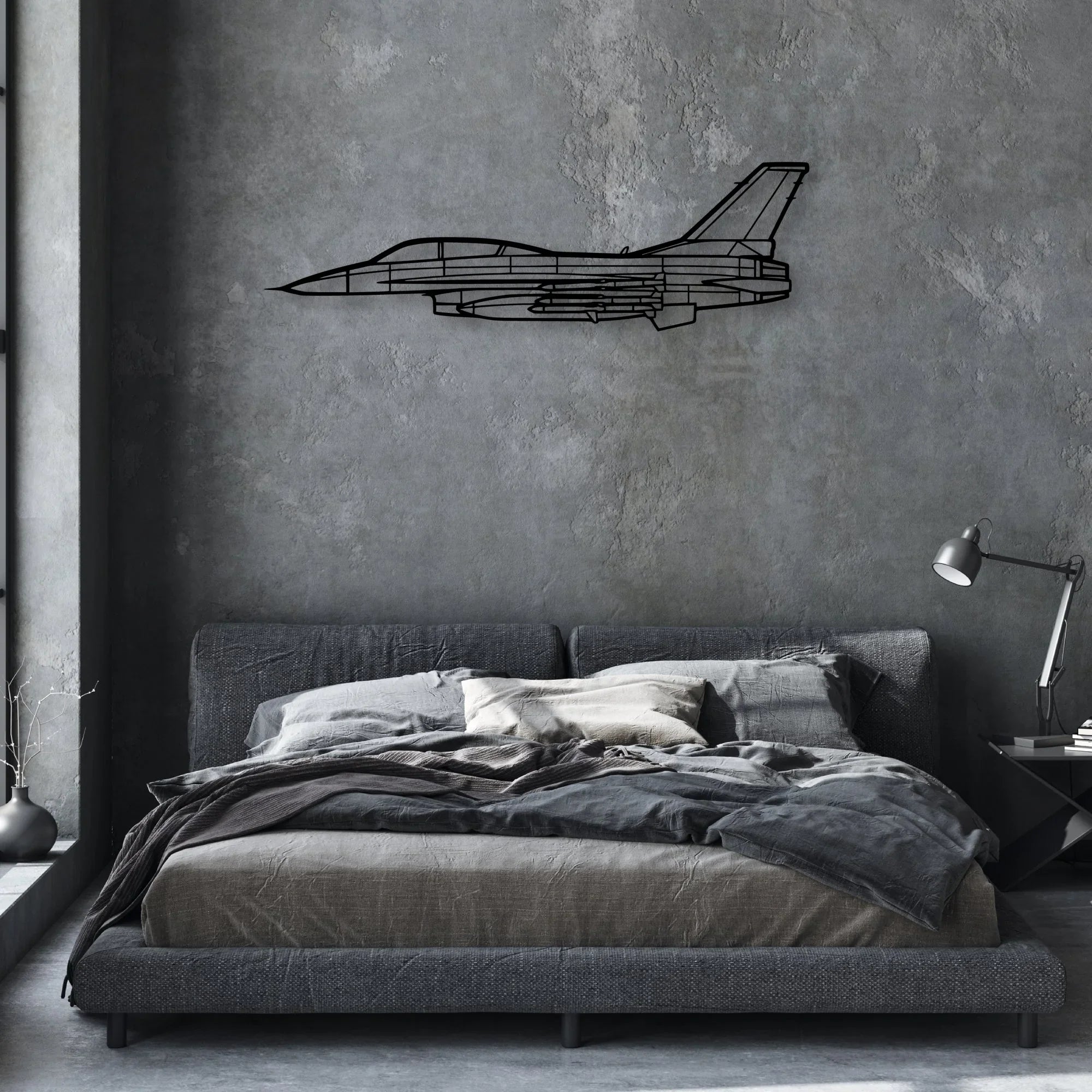 A185F Float Classic Aircraft Silhouette Metal Wall Art - Aviation Hangar Decor