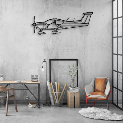 A185F Skywagon Classic Aircraft Silhouette Metal Wall Art - Aviation Hangar Decor