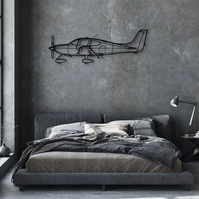 A23 24 Musketeer 2 Classic Aircraft Silhouette Metal Wall Art - Aviation Hangar Decor