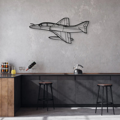 A23 24 Musketeer 4 Classic Aircraft Silhouette Metal Wall Art - Aviation Hangar Decor