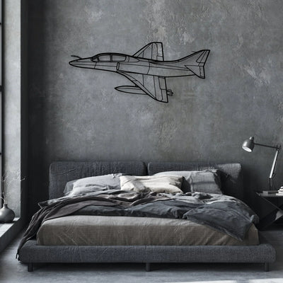 A23 24 Musketeer 4 Classic Aircraft Silhouette Metal Wall Art - Aviation Hangar Decor