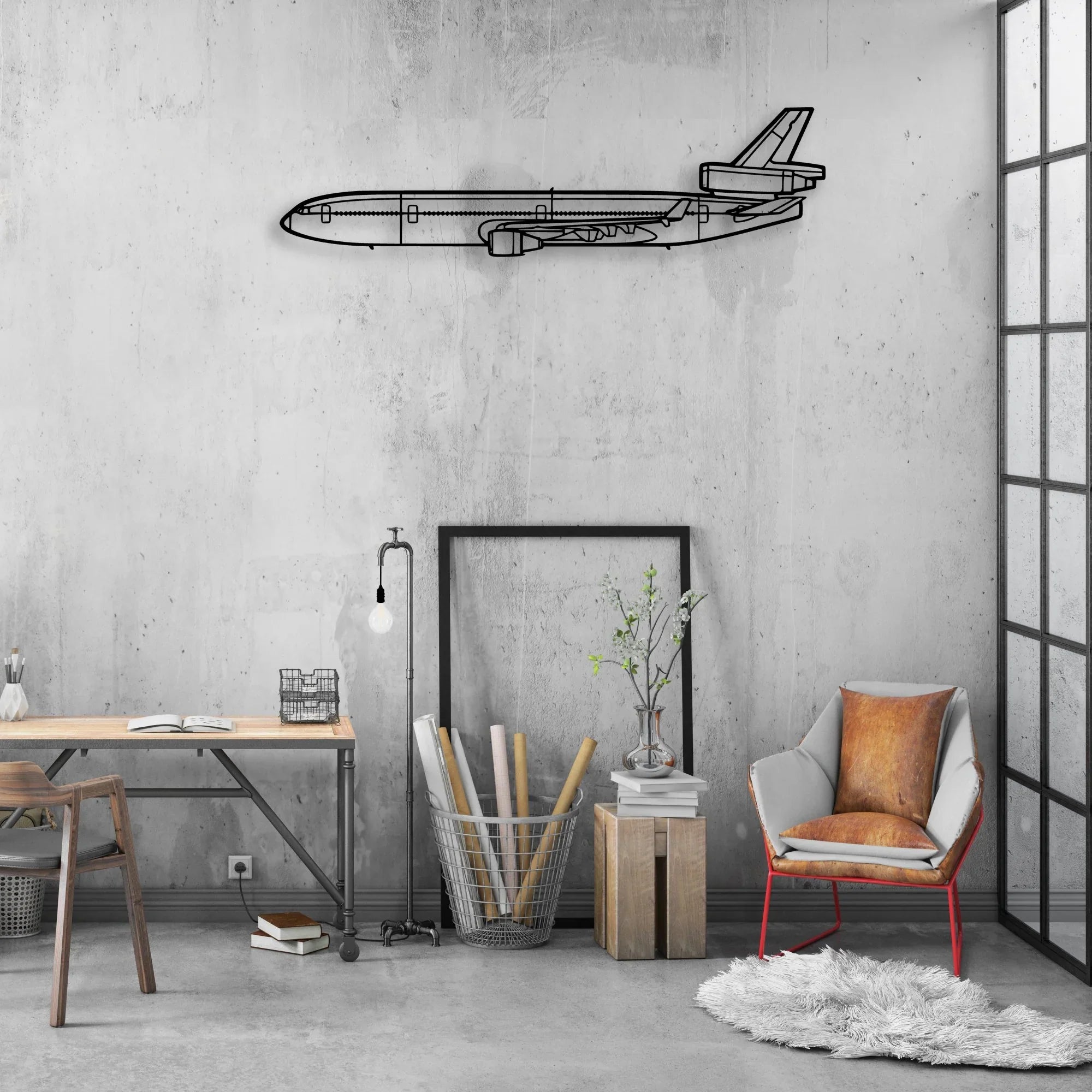 A23 24 Musketeer Classic Aircraft Silhouette Metal Wall Art - Aviation Hangar Decor