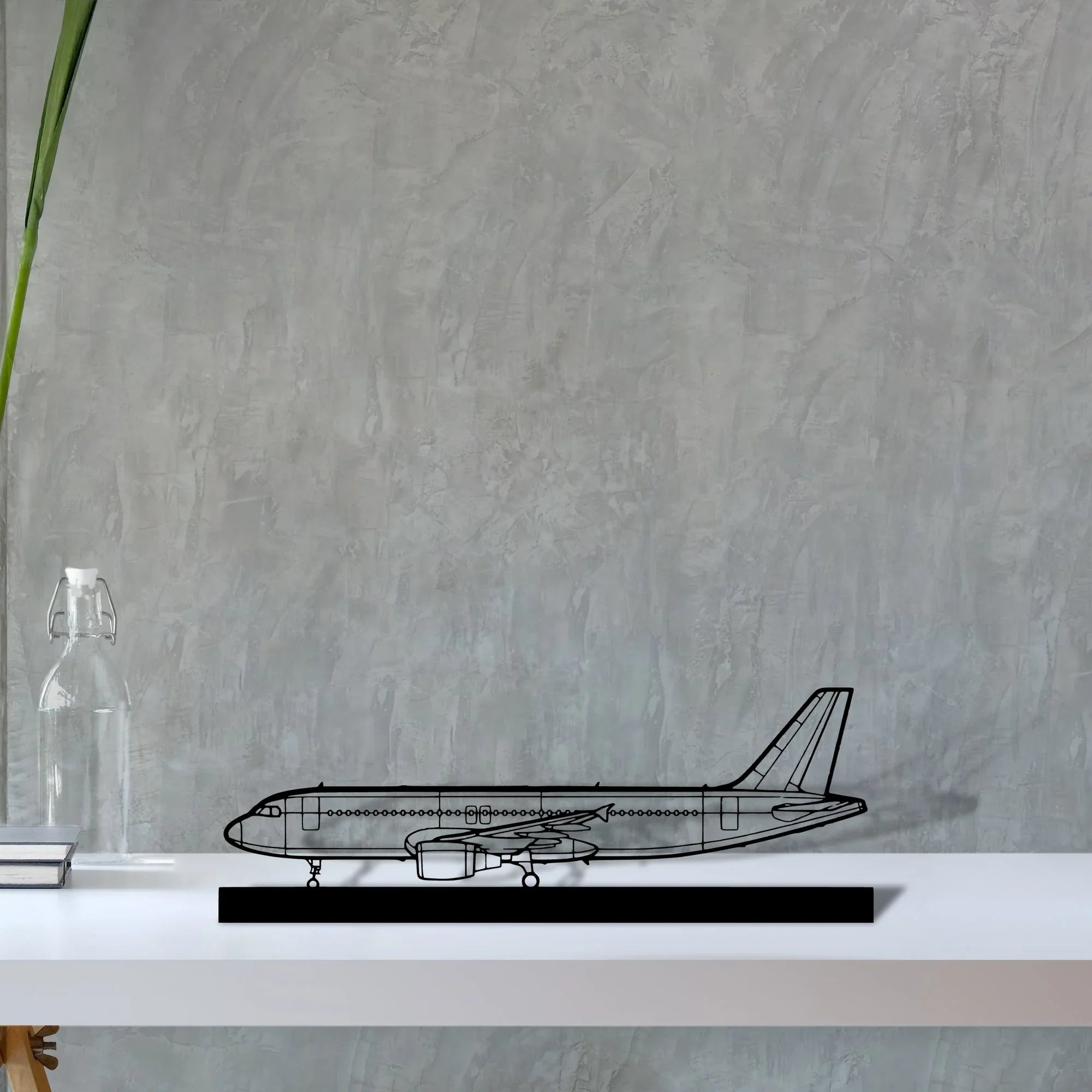 a320-cfm56-2 Silhouette Metal Art Stand - Turbo Silhouette