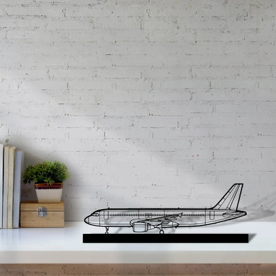 a320-cfm56-2 Silhouette Metal Art Stand - Turbo Silhouette