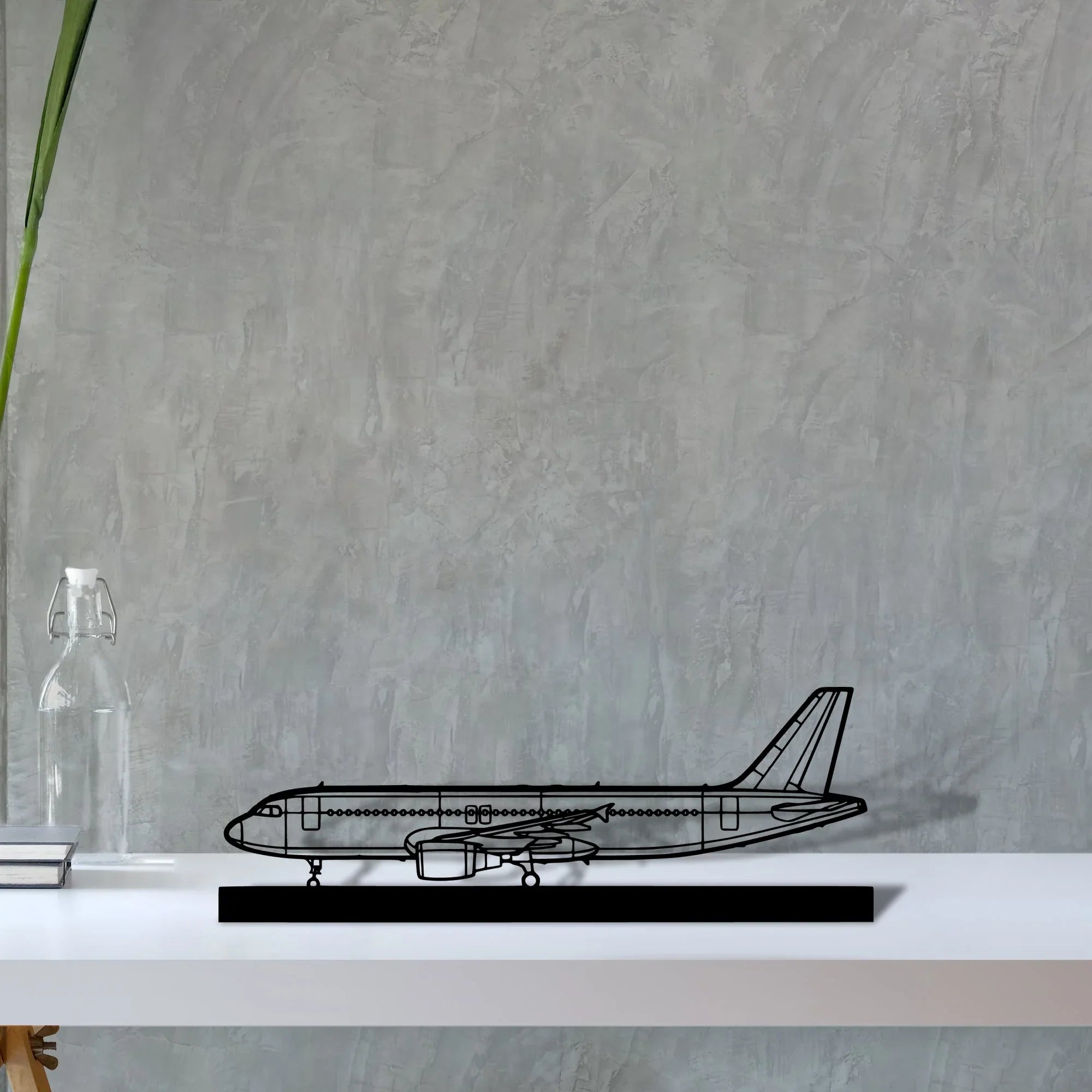 a320-cfm56 Silhouette Metal Art Stand - Turbo Silhouette