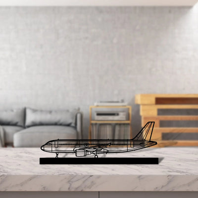 a320-cfm56 Silhouette Metal Art Stand - Turbo Silhouette
