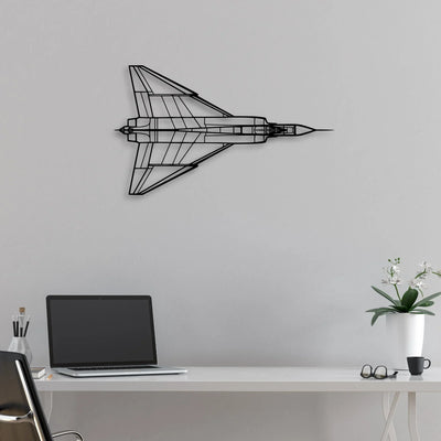 A320 Classic Aircraft Silhouette Metal Wall Art - Aviation Hangar Decor