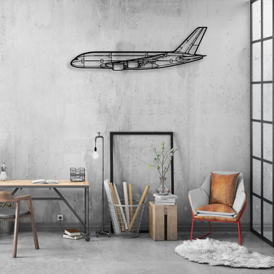 A380 800 Classic Aircraft Silhouette Metal Wall Art - Aviation Hangar Decor