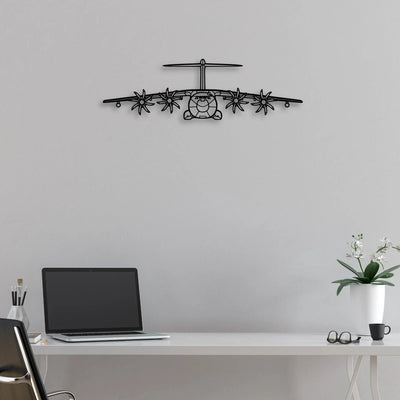 A400M Atlas 2 Classic Aircraft Silhouette Metal Wall Art - Aviation Hangar Decor