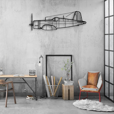 A6M2 Zero Classic Aircraft Silhouette Metal Wall Art - Aviation Hangar Decor
