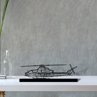 ah-1z-viper Silhouette Metal Art Stand - Turbo Silhouette