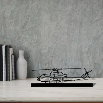 ah-1z-viper Silhouette Metal Art Stand - Turbo Silhouette