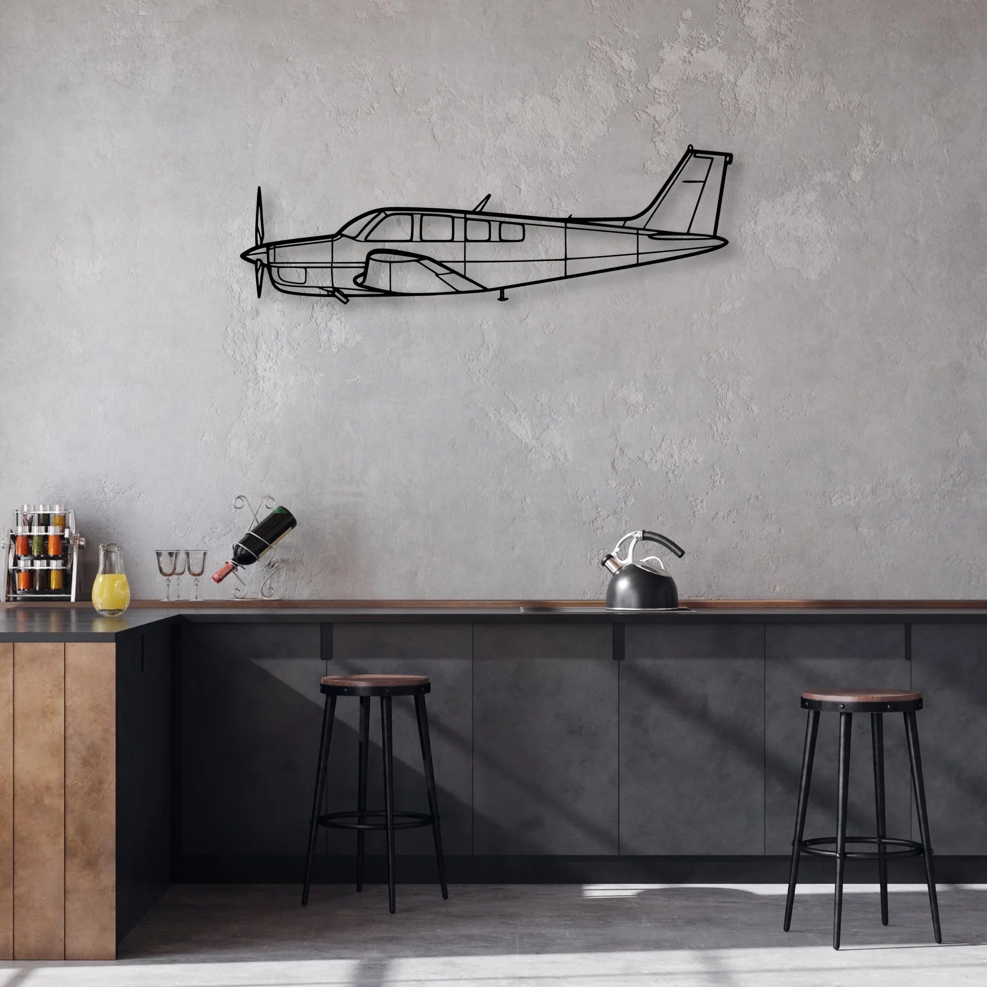 AH-64D Apache 3 Classic Aircraft Silhouette Metal Wall Art - Aviation Hangar Decor