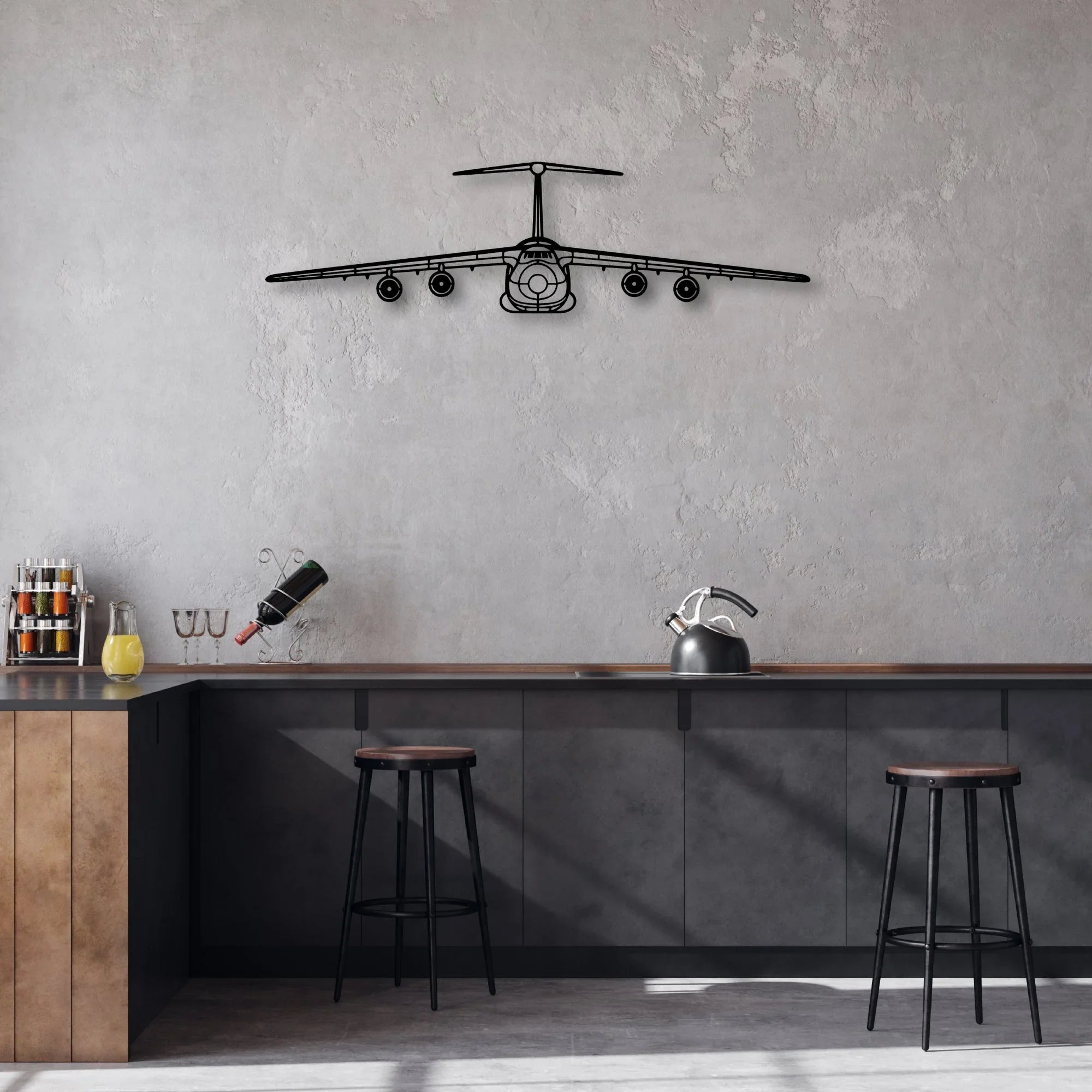 AH-64D Apache Classic Aircraft Silhouette Metal Wall Art - Aviation Hangar Decor